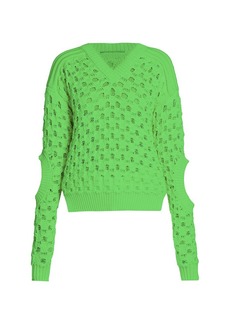 Stella McCartney Big Stitch Fishnet Sweater