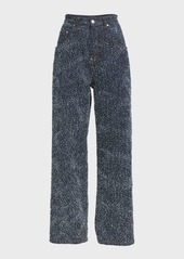 Stella McCartney Boucle Denim Wide-Leg Jeans