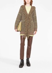 Stella McCartney cable-knit tweed cardi-coat