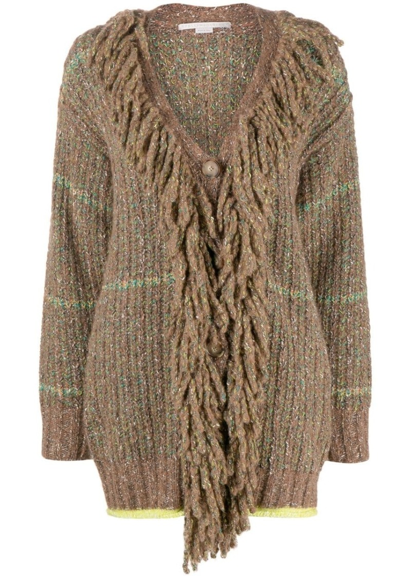 Stella McCartney cable-knit tweed cardi-coat