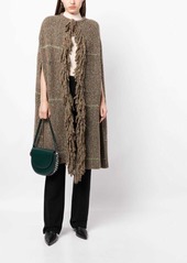 Stella McCartney chunky-knit tweed cape coat