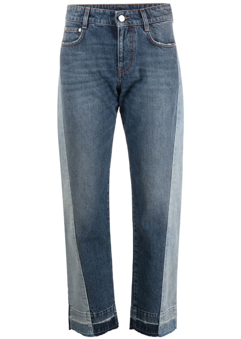 Stella McCartney colour-block straight-leg jeans