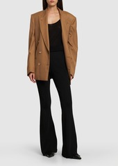 Stella McCartney Compact Knit Technical Flared Pants