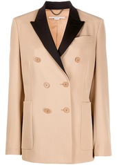 Stella McCartney contrast-lapel double-breasted jacket