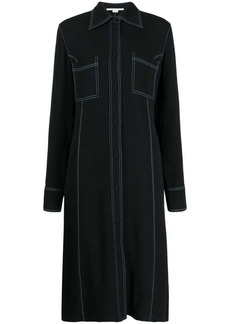 Stella McCartney contrast-stitching midi shirtdress