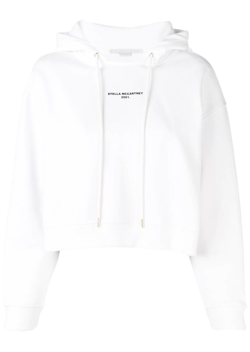 Stella McCartney logo print cropped hoodie