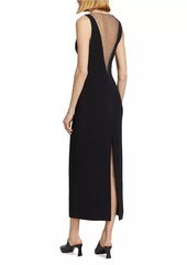 Stella McCartney Crystal-Embellished Illusion Mesh Gown