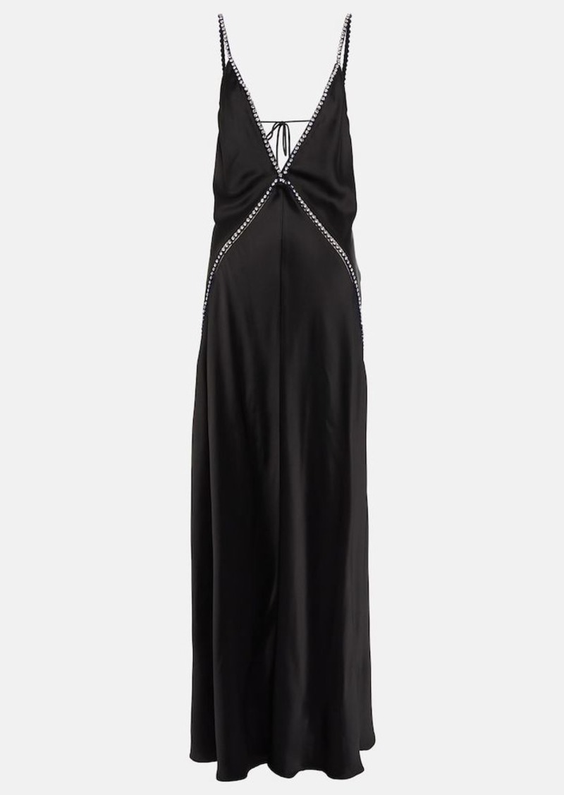 Stella McCartney Crystal-embellished satin gown