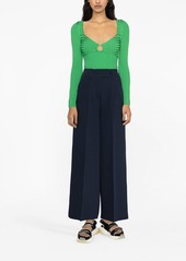 Stella McCartney cut-out ribbed knitted top