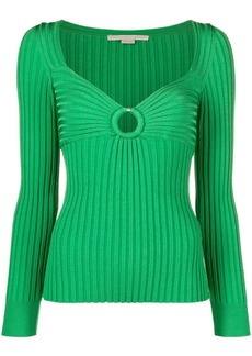 Stella McCartney cut-out ribbed knitted top