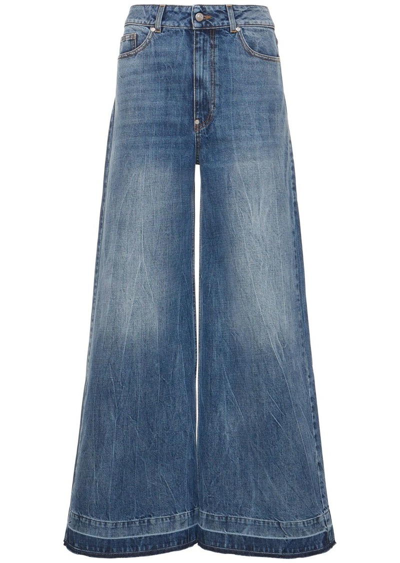 Stella McCartney Denim High Rise Wide Jeans