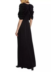 Stella McCartney Draped Shoulder Maxi Dress