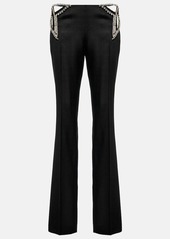 Stella McCartney Embellished cut-out low-rise pants