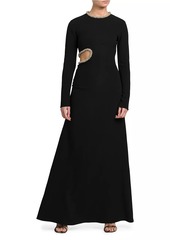 Stella McCartney Embellished Side Cut-Out Gown