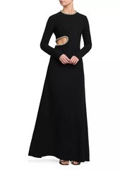 Stella McCartney Embellished Side Cut-Out Gown