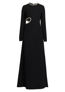 Stella McCartney Embellished Side Cut-Out Gown
