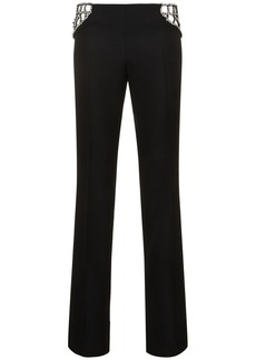 Stella McCartney Embellished Wool Straight Pants