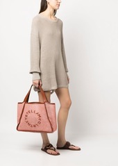 Stella McCartney embroidered-logo woven tote bag