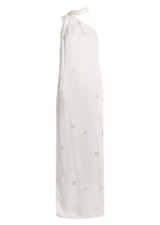 Stella McCartney Embroidered One-Shoulder Maxi Dress