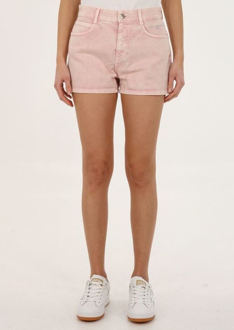 Stella McCartney Embroidered pink shorts