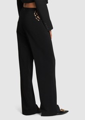 Stella McCartney Embroidered Viscose Straight Pants