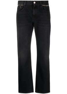 Stella McCartney Falabella chain-embellished slim-leg jeans