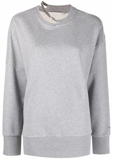 Stella McCartney Falabella chain-embellished sweatshirt