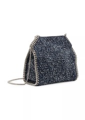 Stella McCartney Mini Falabella Denim Tweed Top Handle Bag