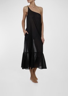 Stella McCartney Falabella One-Shoulder Link Maxi Dress 
