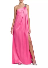 Stella McCartney Falabella Satin One-Shoulder Gown