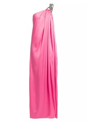 Stella McCartney Falabella Satin One-Shoulder Gown