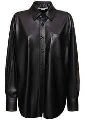 Stella McCartney Faux Leather Oversized Shirt