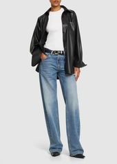 Stella McCartney Faux Leather Oversized Shirt