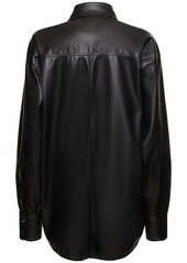 Stella McCartney Faux Leather Oversized Shirt