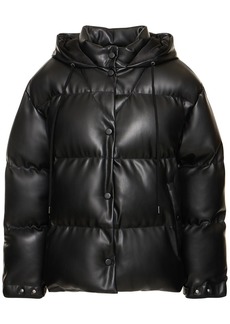 Stella McCartney Faux Leather Quilted Puffer Jacket