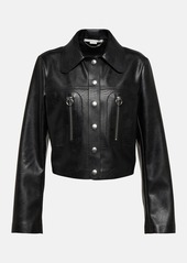 Stella McCartney Faux leather shirt jacket