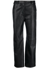 Stella McCartney faux-leather straight-leg trousers