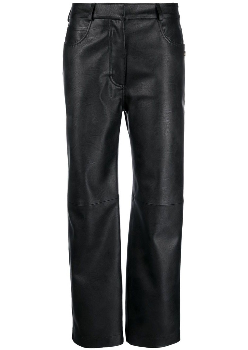 Stella McCartney faux-leather straight-leg trousers