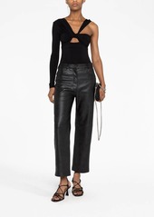 Stella McCartney faux-leather straight-leg trousers