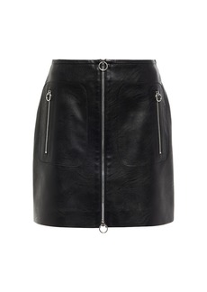 Stella McCartney Faux leather zip miniskirt