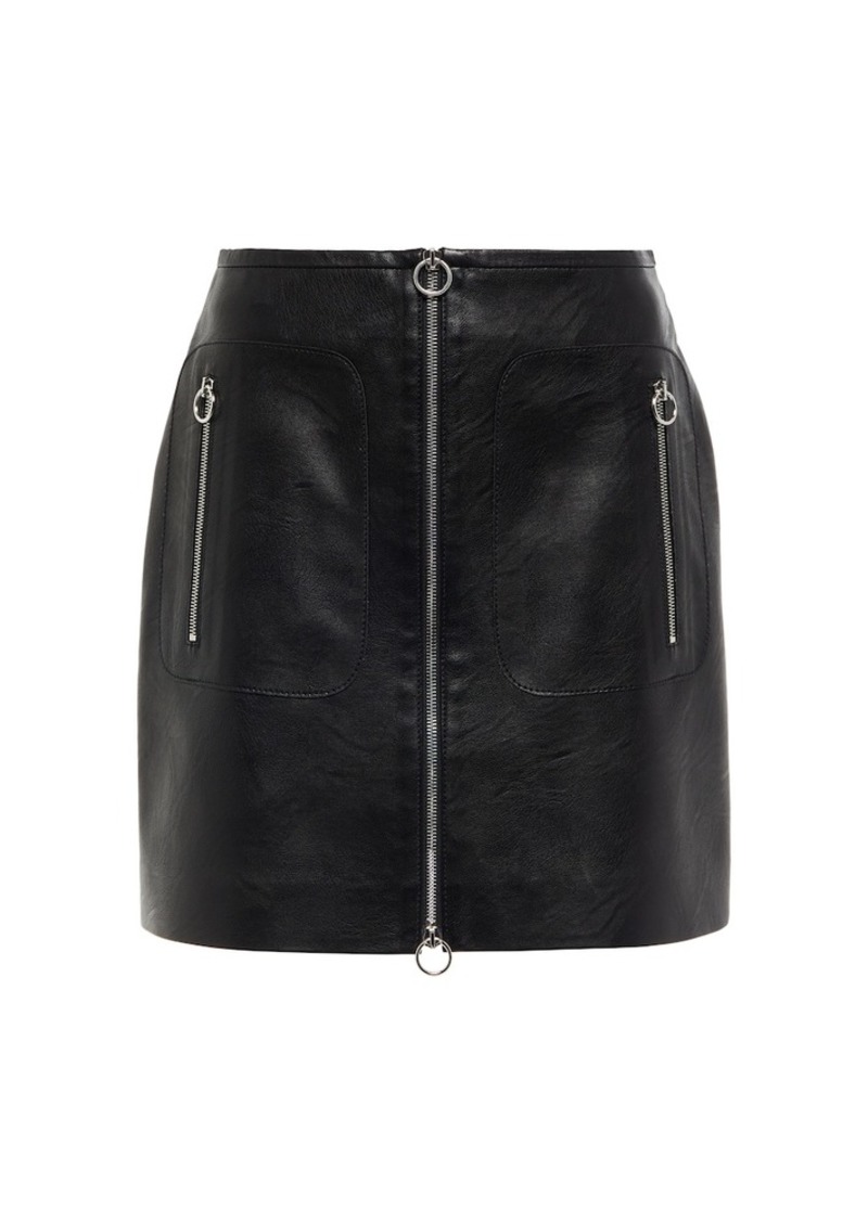 Stella McCartney Faux leather zip miniskirt