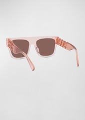 Stella McCartney Flat-Top Square Acetate Sunglasses 