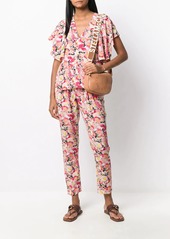 Stella McCartney floral-print flounce-sleeve blouse