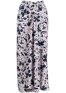 Stella McCartney Forest Floral-print silk skirt