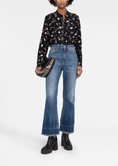 Stella McCartney frayed-edge cropped jeans