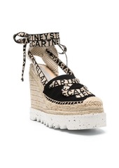 Stella McCartney Gaia Canvas 140mm wedge espadrilles