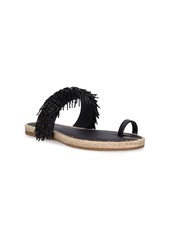 Stella McCartney Gaia Glass Fringe Flat Sandals