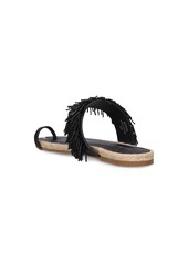 Stella McCartney Gaia Glass Fringe Flat Sandals