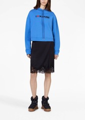 Stella McCartney Guipure graphic-print hoodie