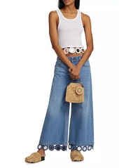 Stella McCartney High Summer Mirror-Trimmed Wide-Leg Jeans